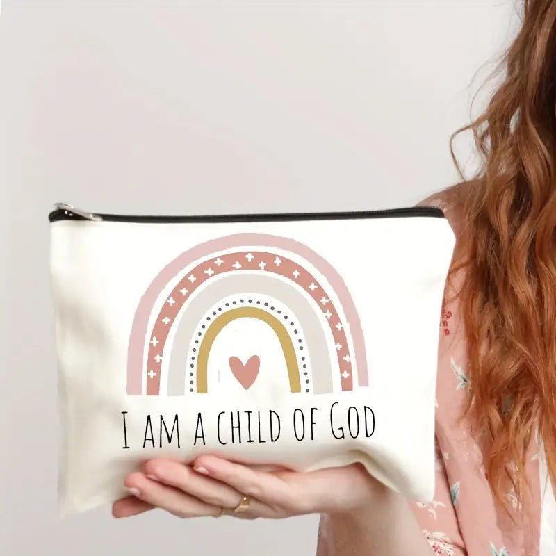 Pink I Am A Child Of God Makeup Bag - Mercy Plus Grace