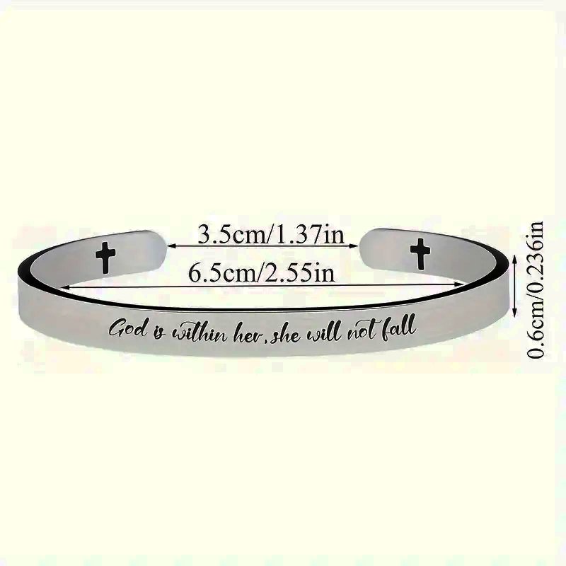 Psalms 46:5 Scripture Cuff - Mercy Plus Grace