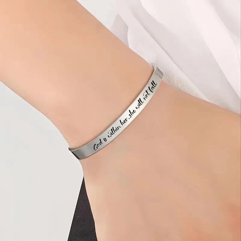 Psalms 46:5 Scripture Cuff - Mercy Plus Grace