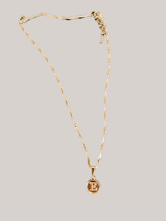 Each by Name Gold Initial Charm Necklace