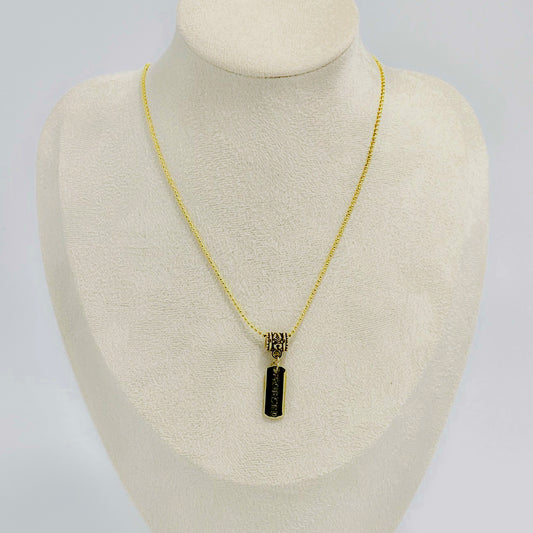 LADIES GOLD TAG NECKLACE-PROTECTED