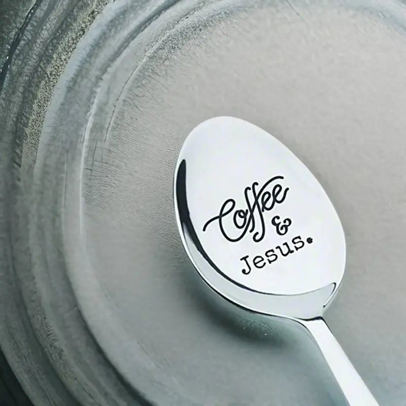 Coffee & Jesus Stainless Steel Spoon - Mercy Plus Grace