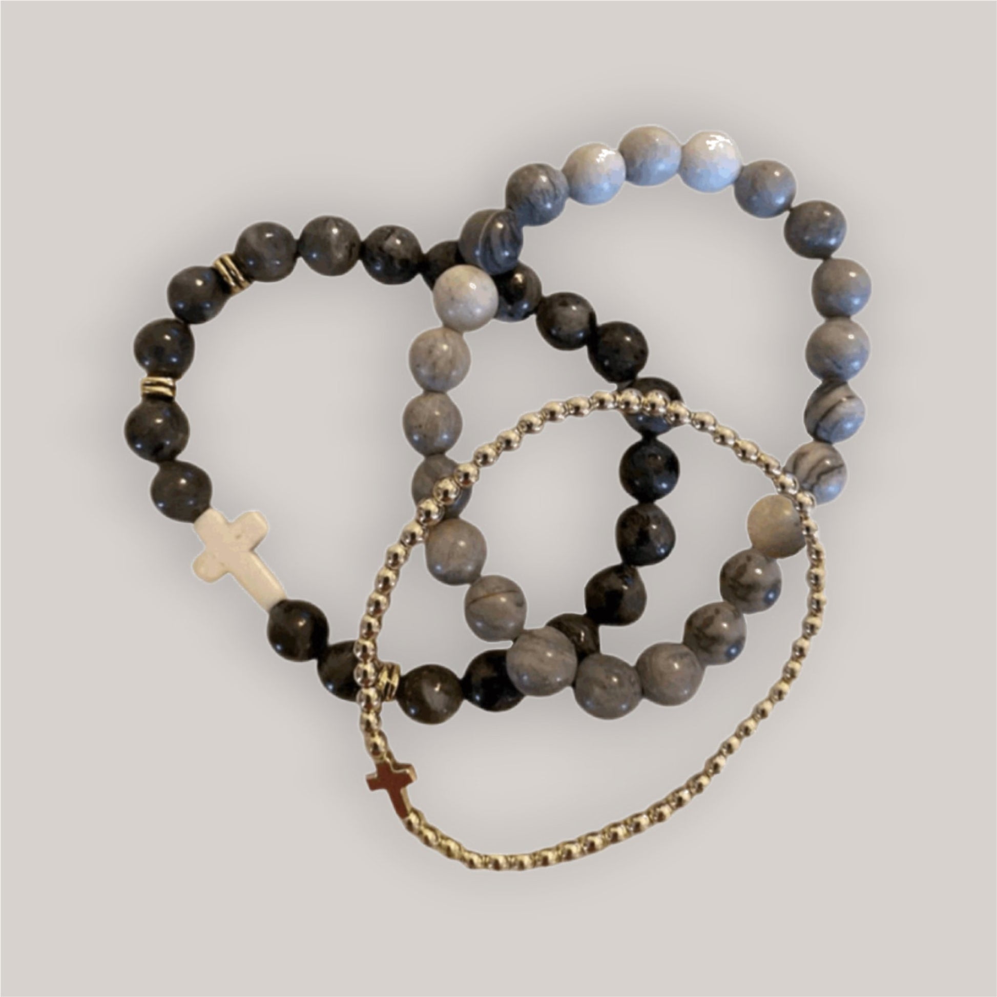 Coming in Clouds Bracelet Set - Mercy Plus Grace