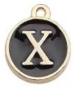 Each by Name Black Initial Charm Necklace - Mercy Plus Grace