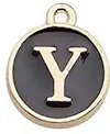 Each by Name Black Initial Charm Necklace - Mercy Plus Grace