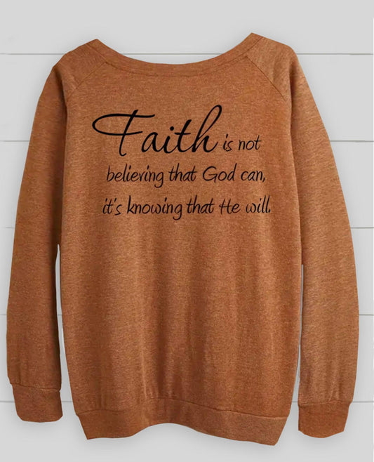 Faith Ladies L/S Tshirt - Mercy Plus Grace