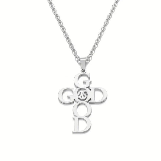 God is Good Sterling Necklace - Mercy Plus Grace