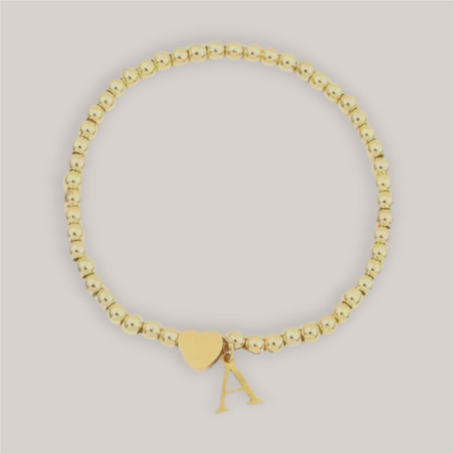 Gold Initial Stretch Bracelets - Mercy Plus Grace