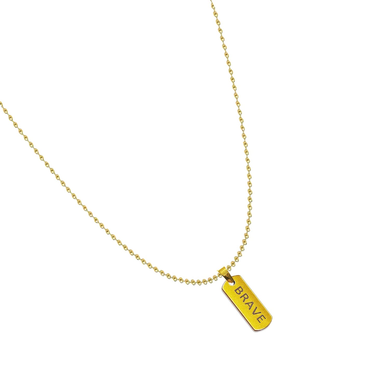 Gold Inspirational Tag Necklaces - Mercy Plus Grace