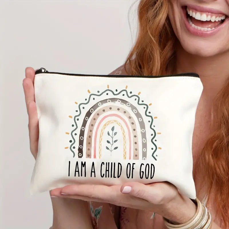 Green I Am A Child Of God Makeup Bag - Mercy Plus Grace