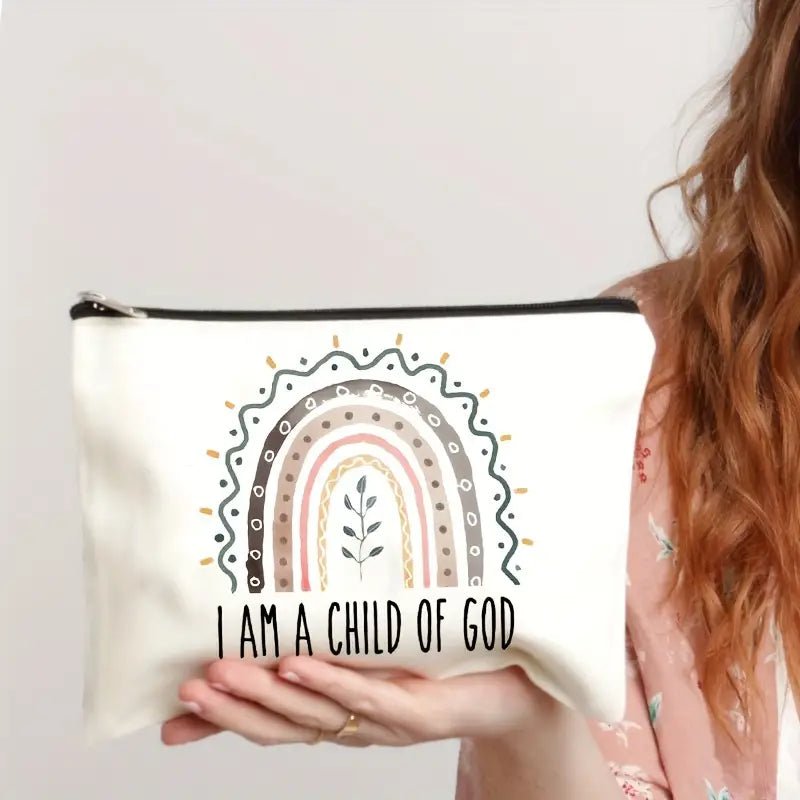 Green I Am A Child Of God Makeup Bag - Mercy Plus Grace