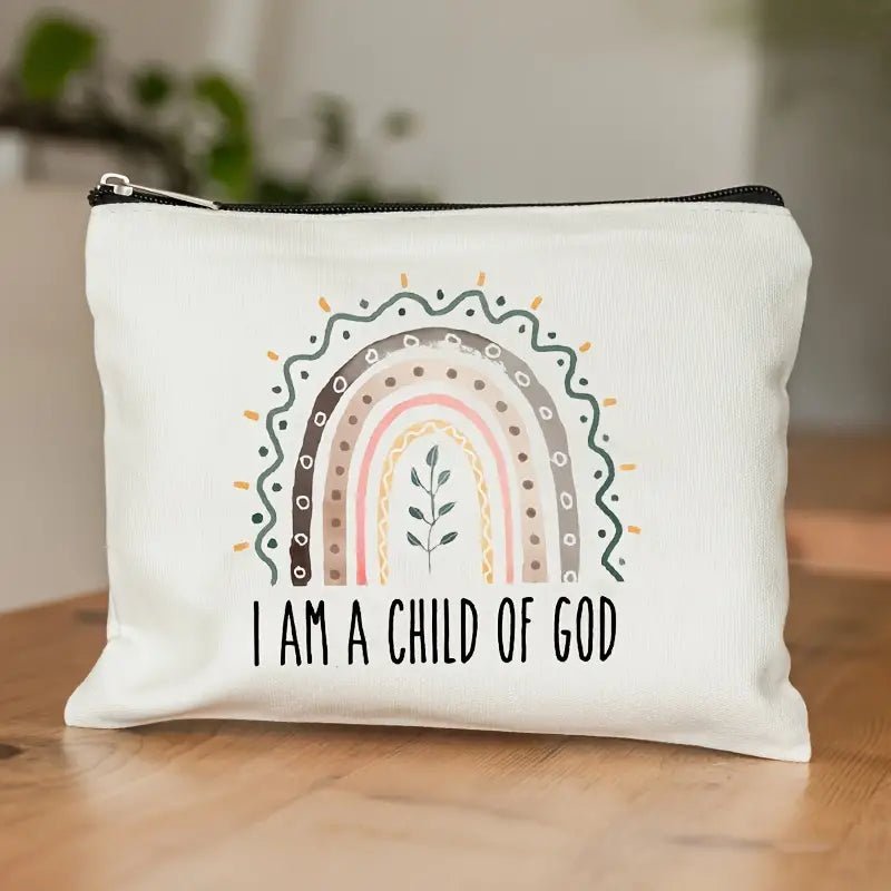 Green I Am A Child Of God Makeup Bag - Mercy Plus Grace