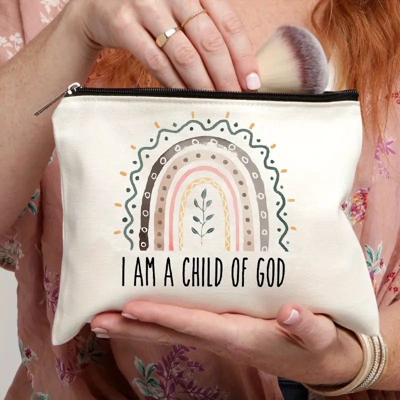 Green I Am A Child Of God Makeup Bag - Mercy Plus Grace