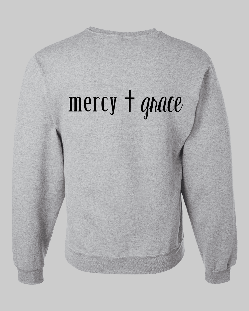 I am Blessed Unisex Grey Fleece Sweatshirt - Mercy Plus Grace
