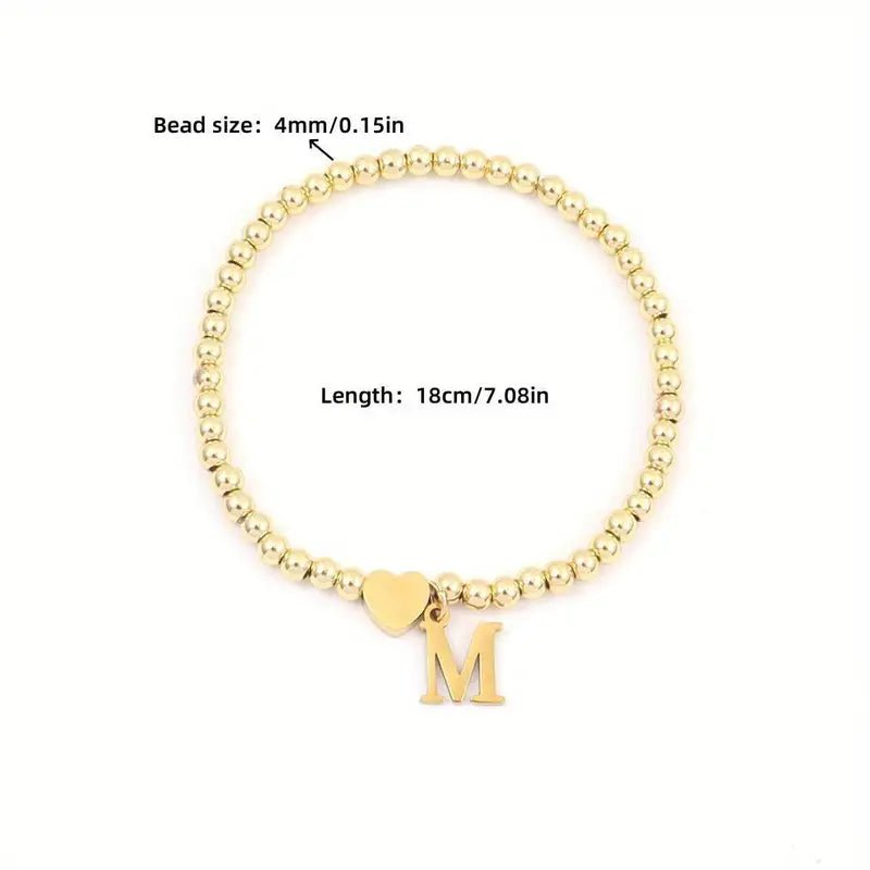 Initial Stretch Bracelets - Mercy Plus Grace