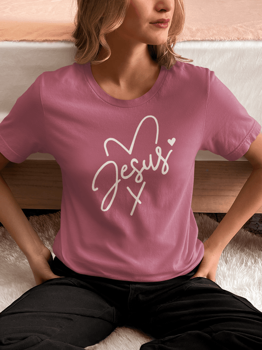 Jesus Heart Short Sleeve T-Shirt - Mercy Plus Grace