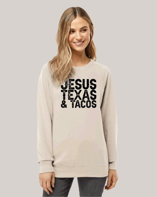 Jesus Texas & Tacos Terry Shirt - Mercy Plus Grace