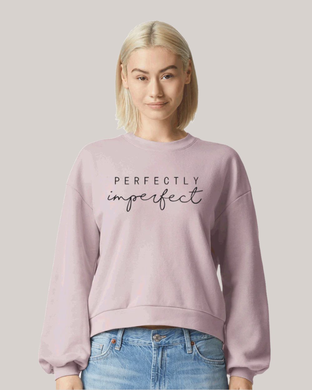 Perfectly Perfect Balloon Sleeve Ladies Sweatshirt - Mercy Plus Grace