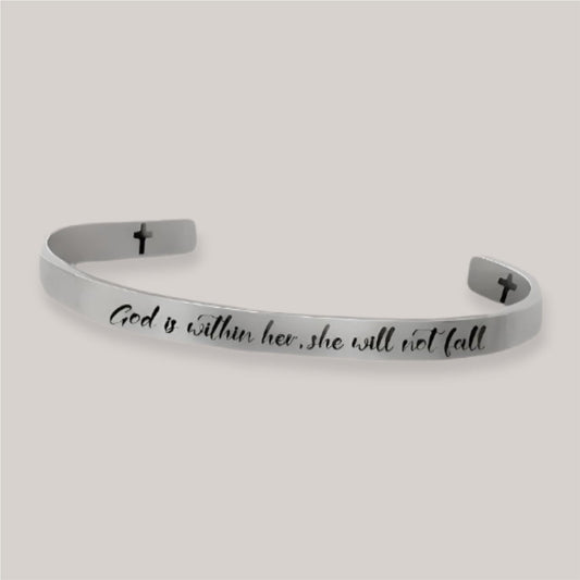 Psalms 46:5 Scripture Cuff - Mercy Plus Grace