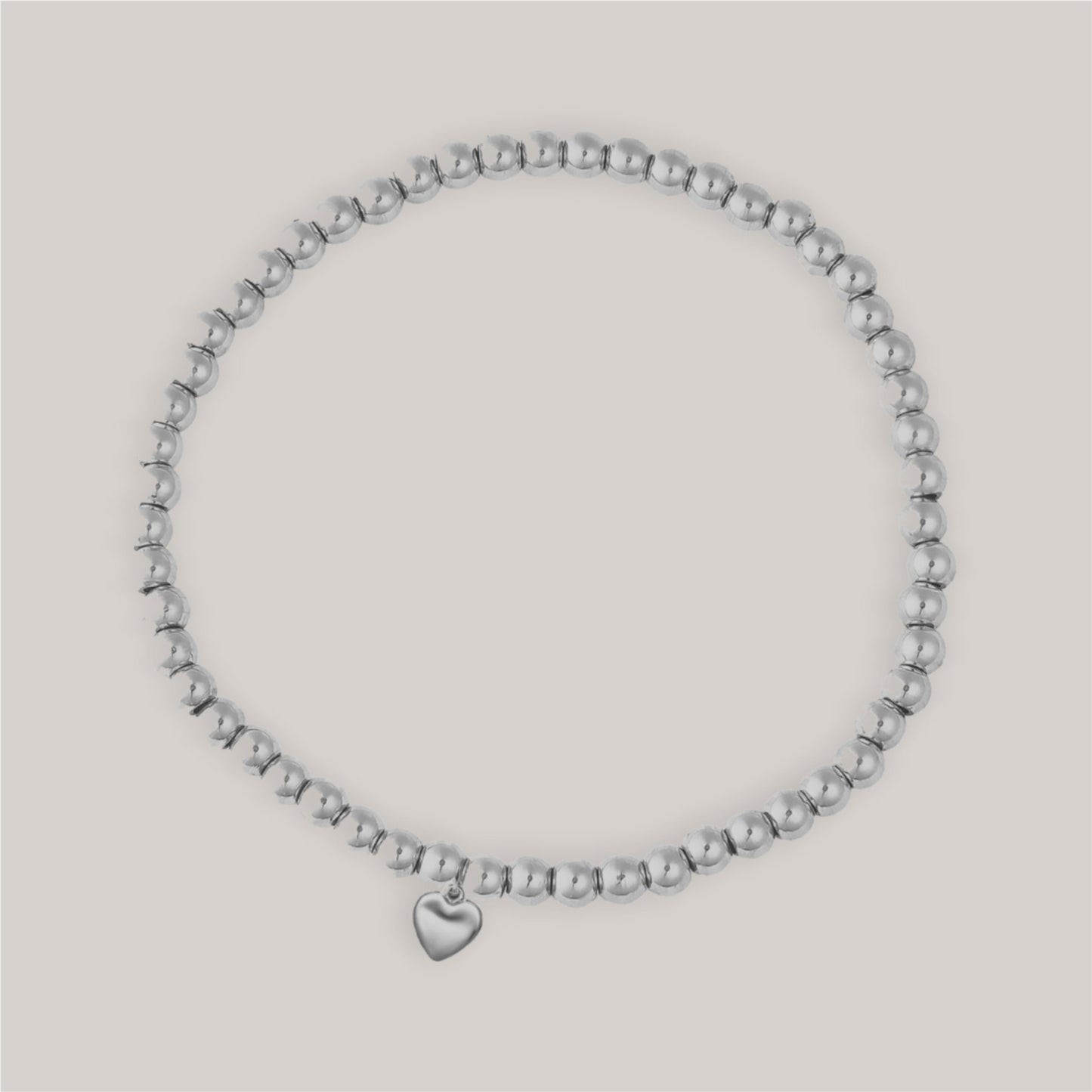 Stainless Steel Metal Bead Stretch Bracelet - Mercy Plus Grace