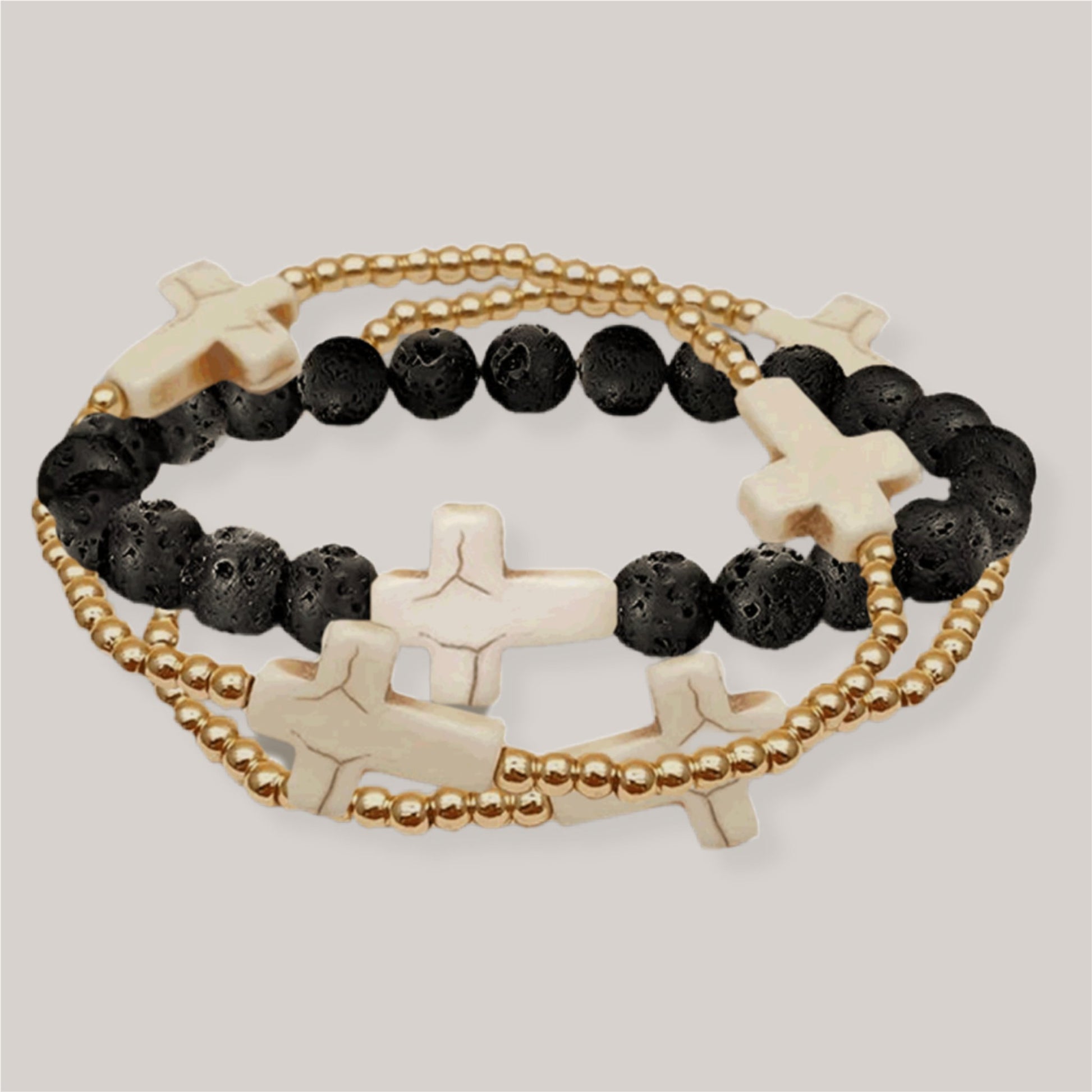 Through the Storm Beaded Bracelet Set - Mercy Plus Grace